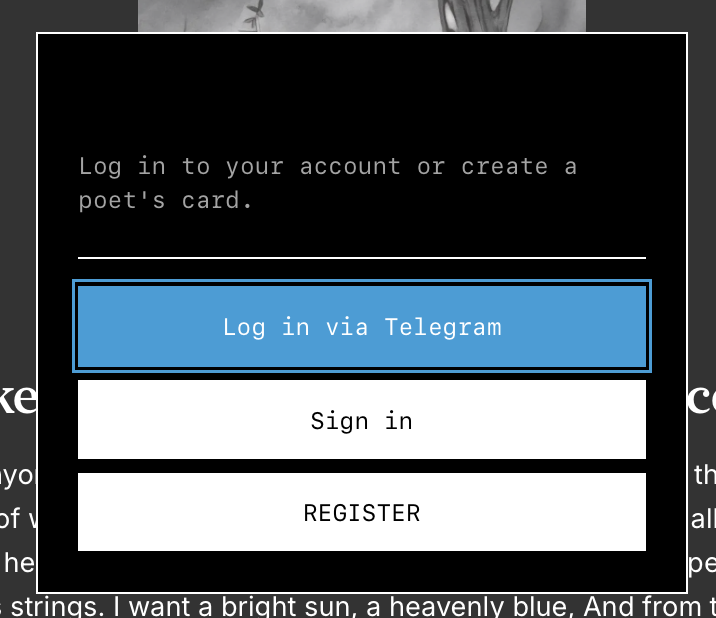 Wheel sign-in